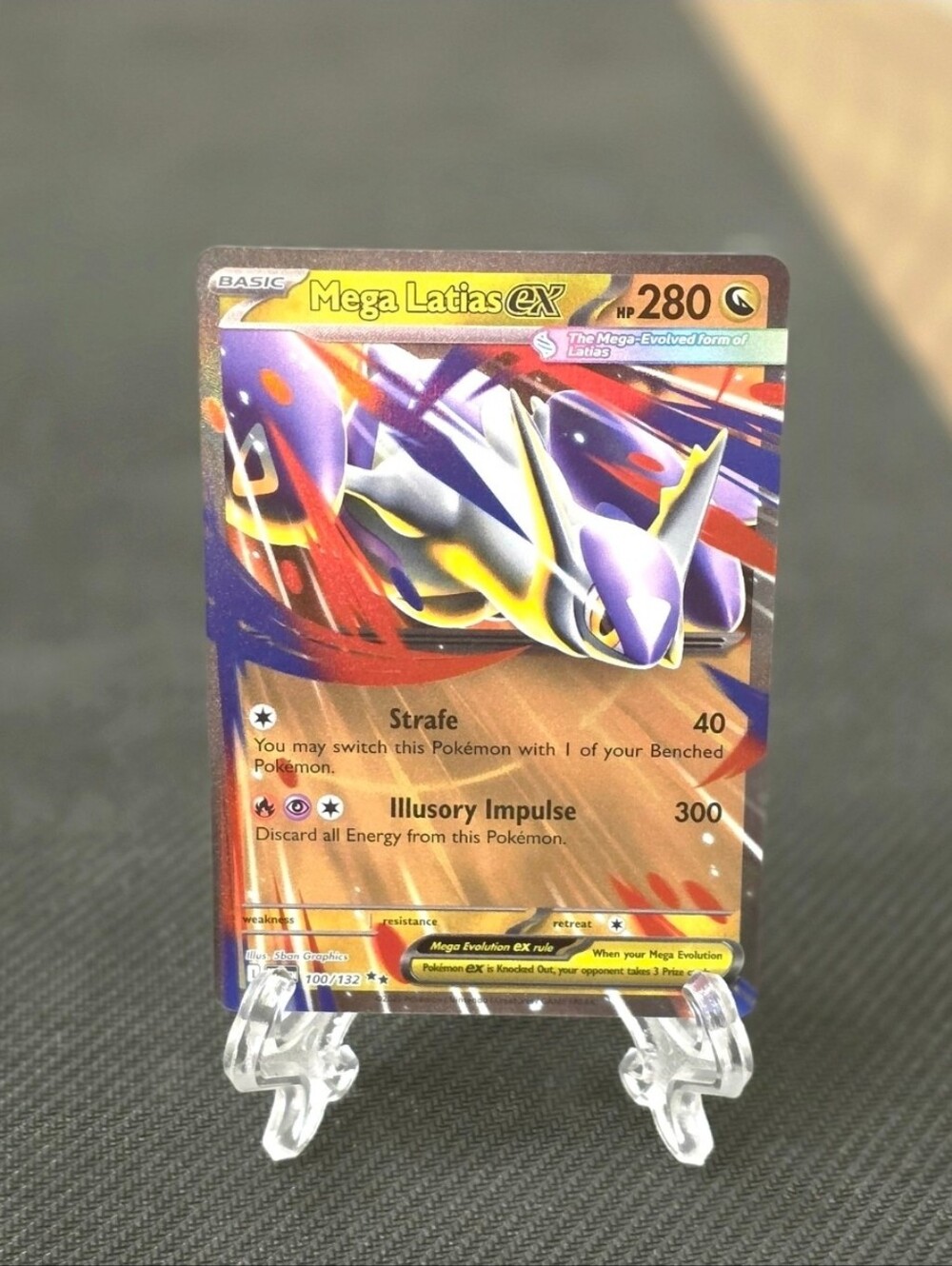 N/M! Mega Latias EX- Full Art- Double rare Card #100/132